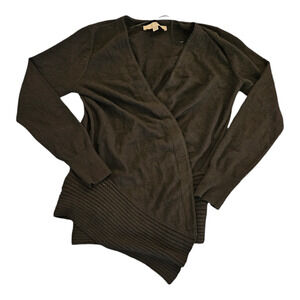 LOFT Small Black Long Sleeve Open Cardigan